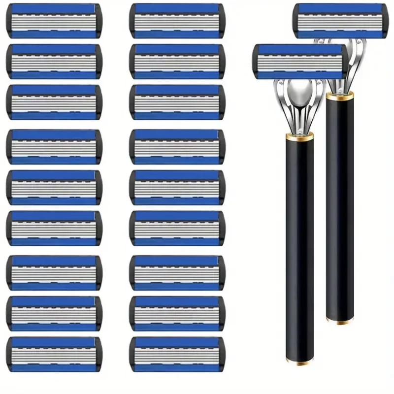 Razor Classic 6 Layer Safety Razor for Mens Shaving&Womens Hair Removal Shaving Blades Manual Shaver