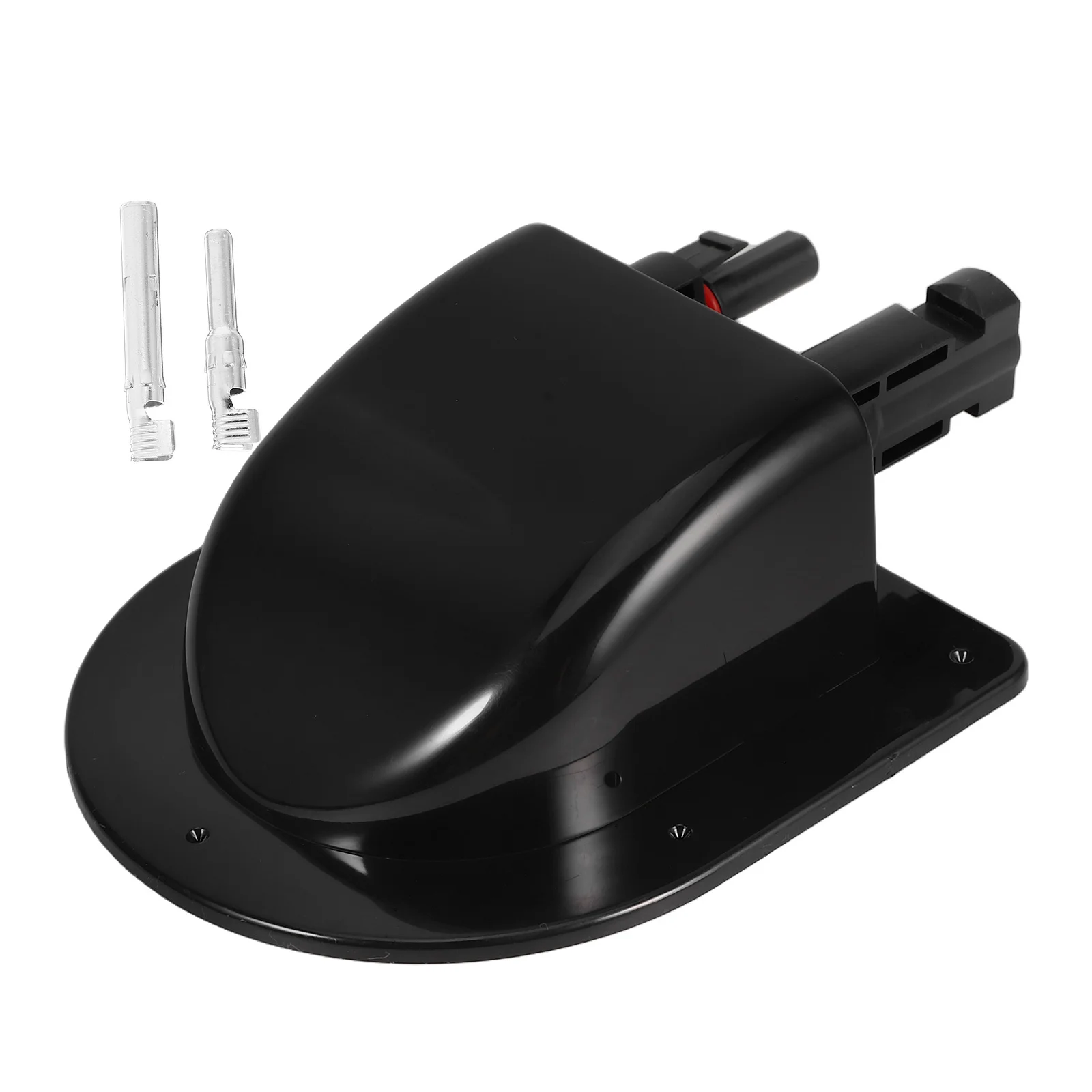 

1pc Dual Cable Entry Photovoltaic Connector Box Waterproof Solar Panel Junction Housing For Rv Boat Camper Van Outdoor Black Abs