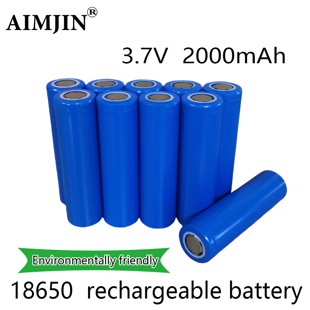 

100% Original for 18650 2000mAh 20A Discharge 2.0Ah 18650 Battery Li-ion 3.7v Rechargable Battery