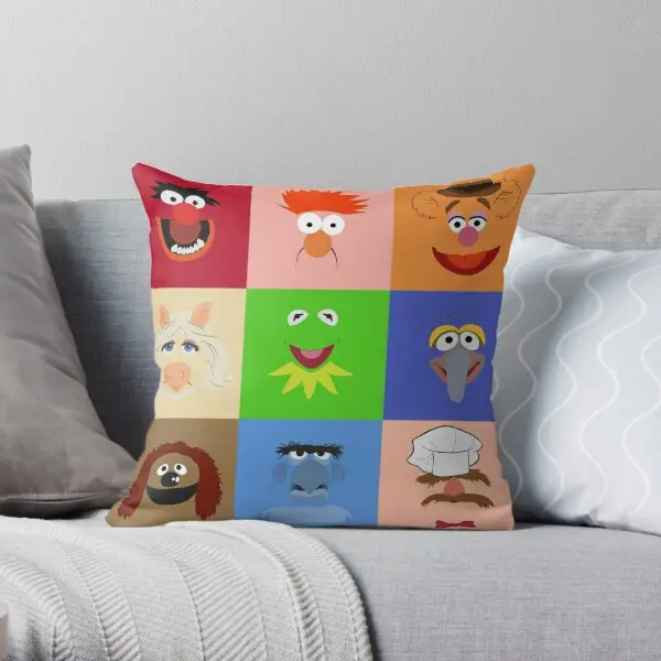 Muppets  Printing Throw Pillow Cover Sofa Fashion Case Soft Bed Waist Wedding Cushion Decor Fashion Pillows not include One Side