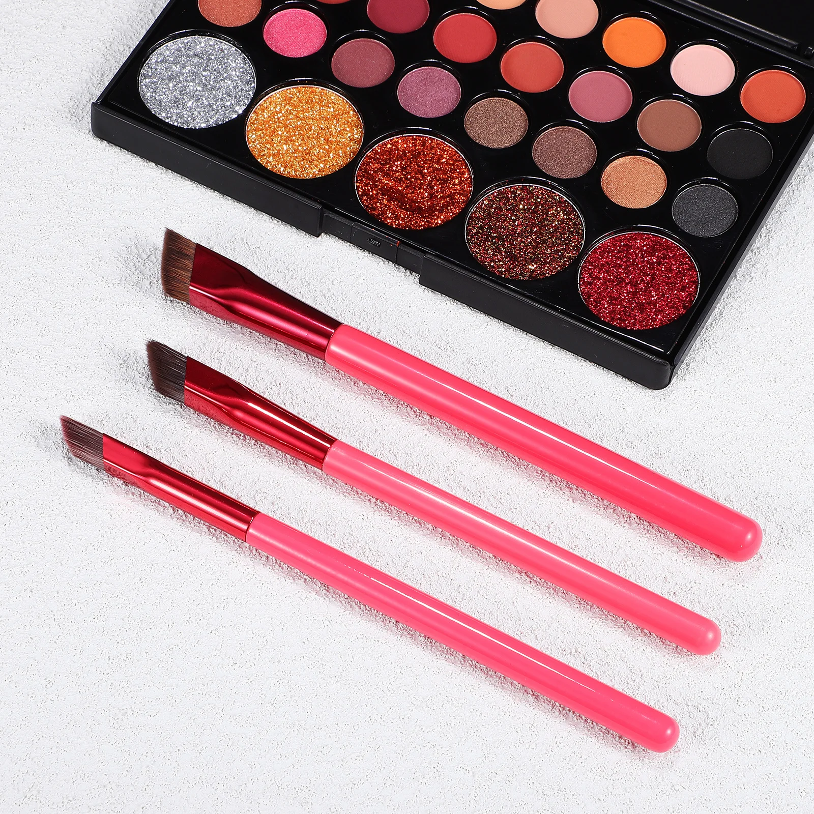 

3Pcs Makeup Brushes Professional Eyebrow Shaping Tools Reusable Fine Angled Design for Personal Salon Applications