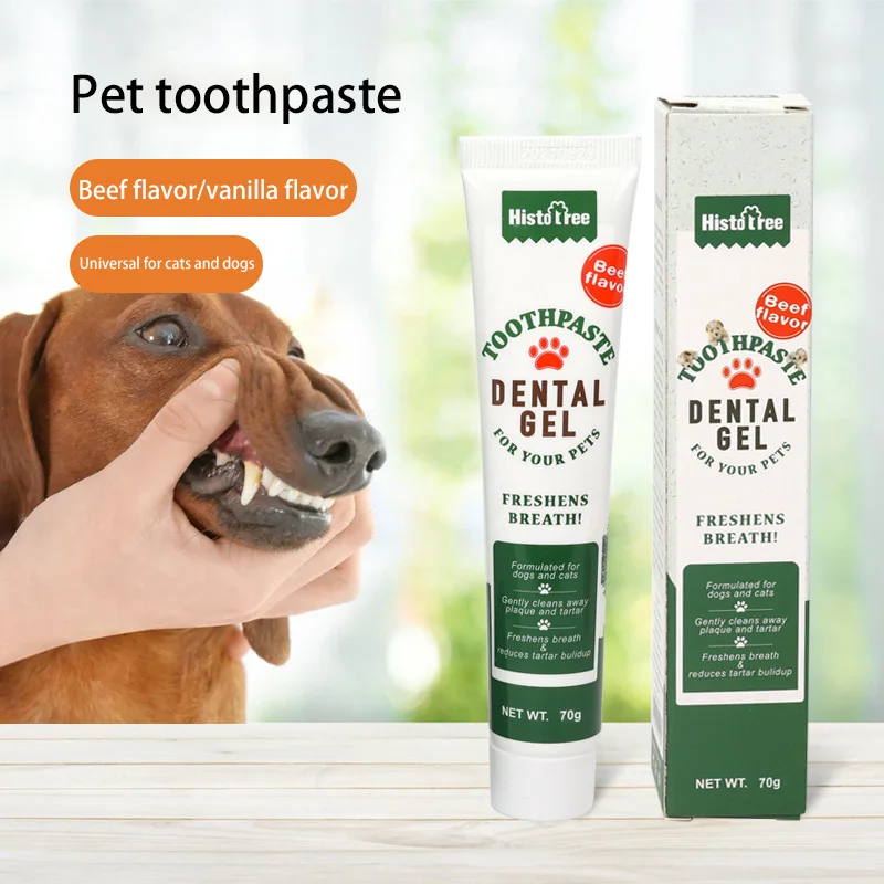 Pet Dog Tootpaste Cleaning Supplies Vanilla Beef Flavor Pet Dog Toothpaste Fresh Breath Safe Reliable Oral Clean Products 2024