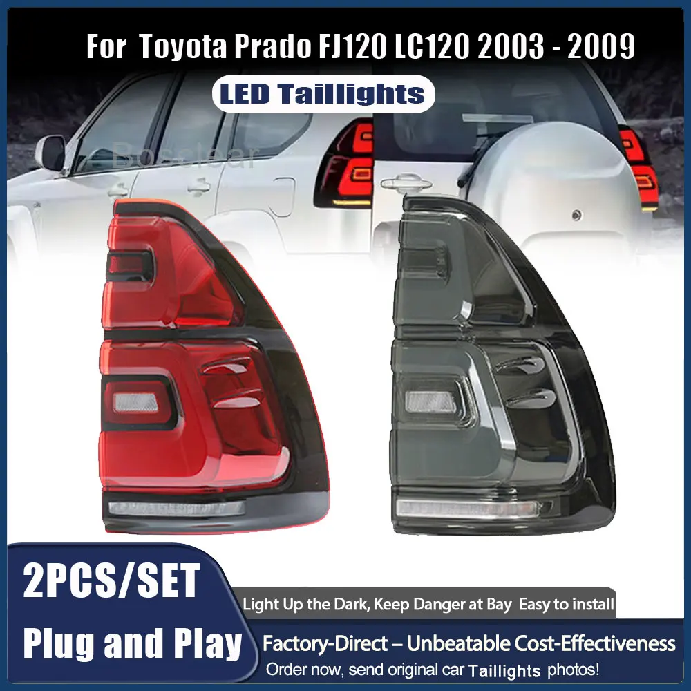 

LED Rear TailLight for Toyota Prado FJ120 LC120 2003-2009 TailLamp Dynamic Signal Brake Lamp Taillight Auto Parts Car Accesorios