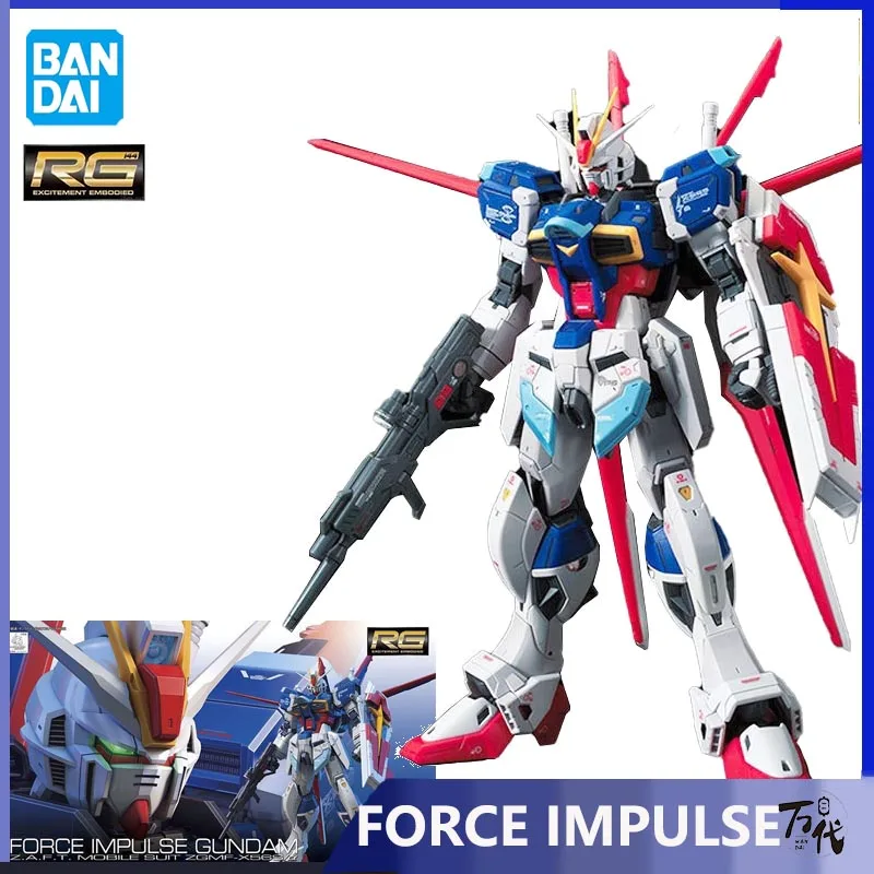 

Bandai Original Anime GUNDAM Model RG 1/144 FORCE IMPULSE GUNDAM Action Figure Assembly Toys For Children