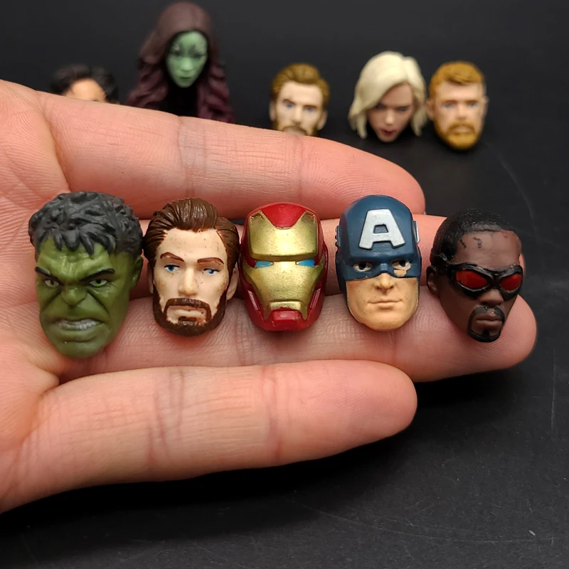 

1/12 Scale Head Carving for 6-inch Marvel Avengers Iron Man Black Widow Thor Hulk Doll Gifts Toy Model Anime Figures Collect