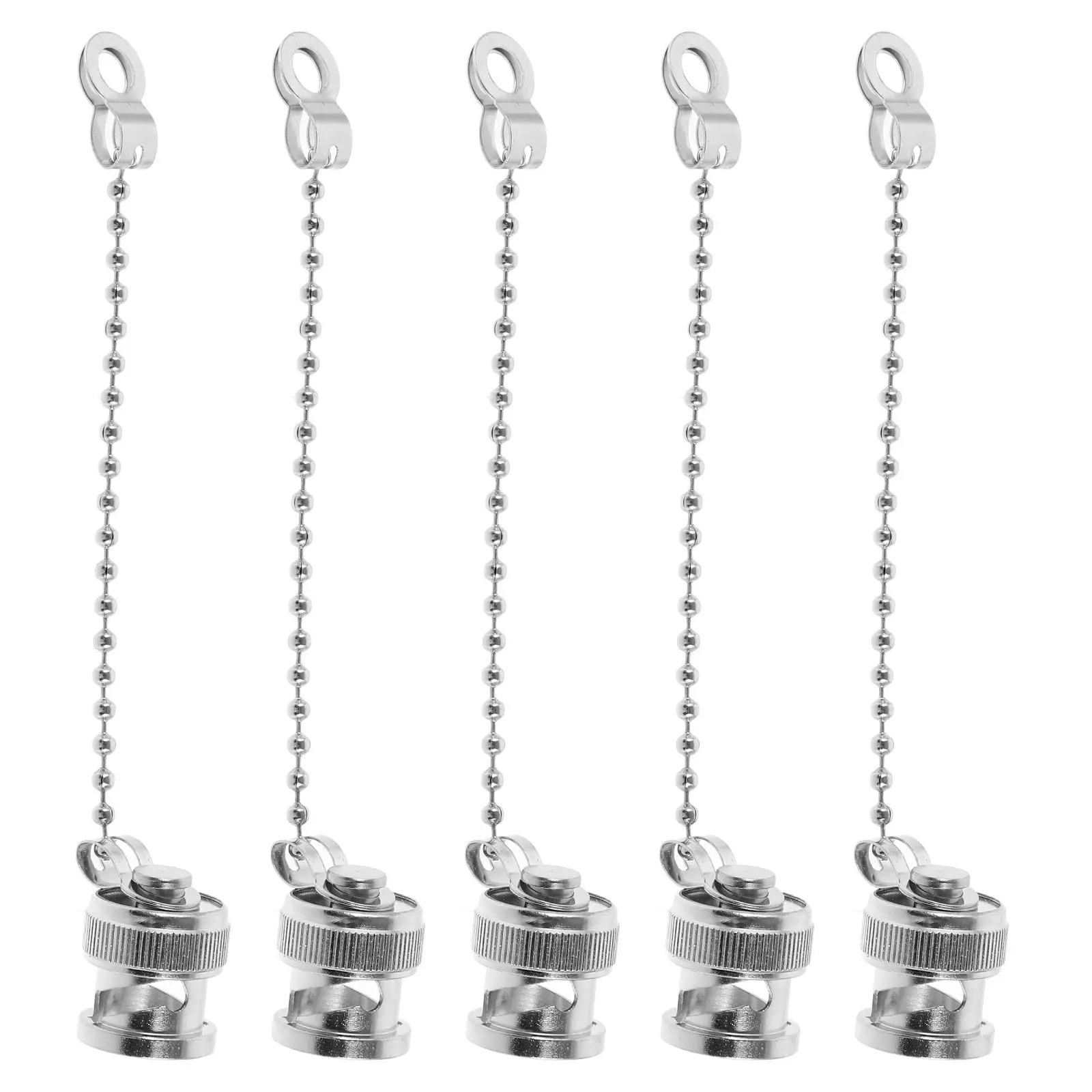 5pcs BNC Dust Caps with Chain Protective Covers for BNC Female Jack Connectors Electrical Equipment Accessory Dust Covers