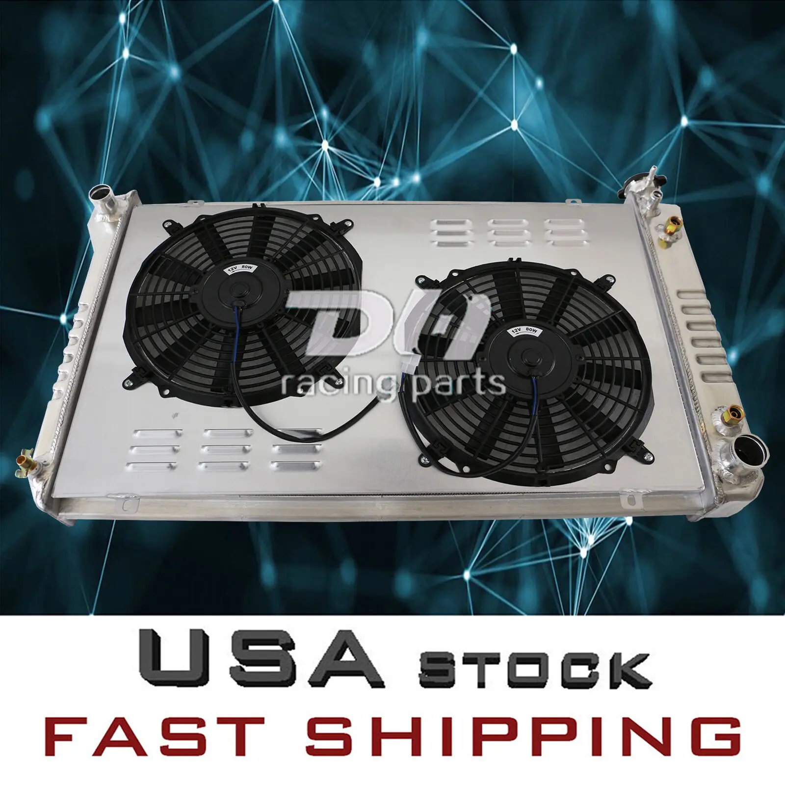 28 "W Fit 88-97 CHEVY P30 C/K 1500 2500 3500 5.7L V6 V8 3Row المبرد + الكفن + مروحة