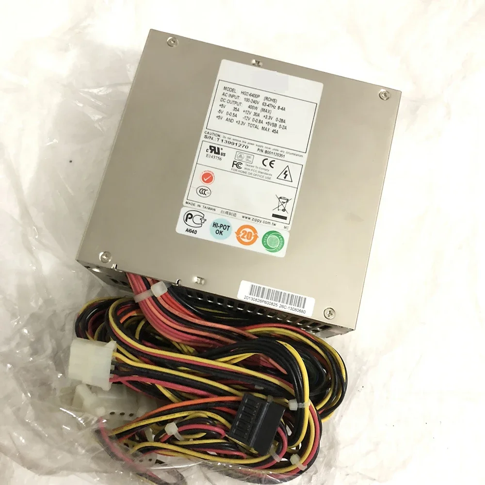 For Zippy ATX Server Industrial Computer Medical Equipment Power Supply Fully Tested HG2-6400P 400W