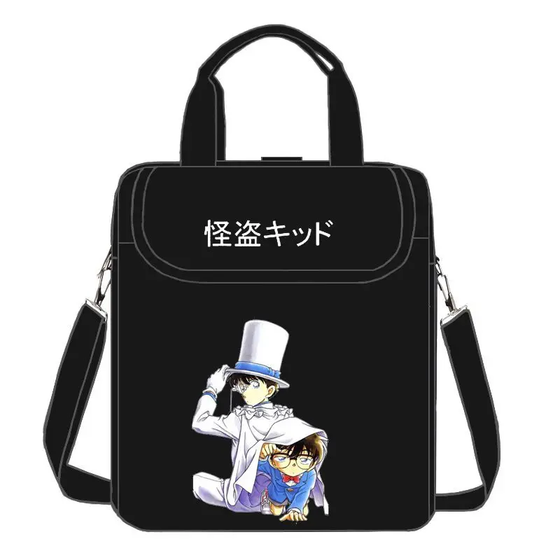 Neue Detektiv Conan Schult asche Reiß verschluss Nylon Handtasche Kaito Kidd Haibara Ai Kind Einzel rucksack Student Tutorial Tasche Weihnachts geschenk