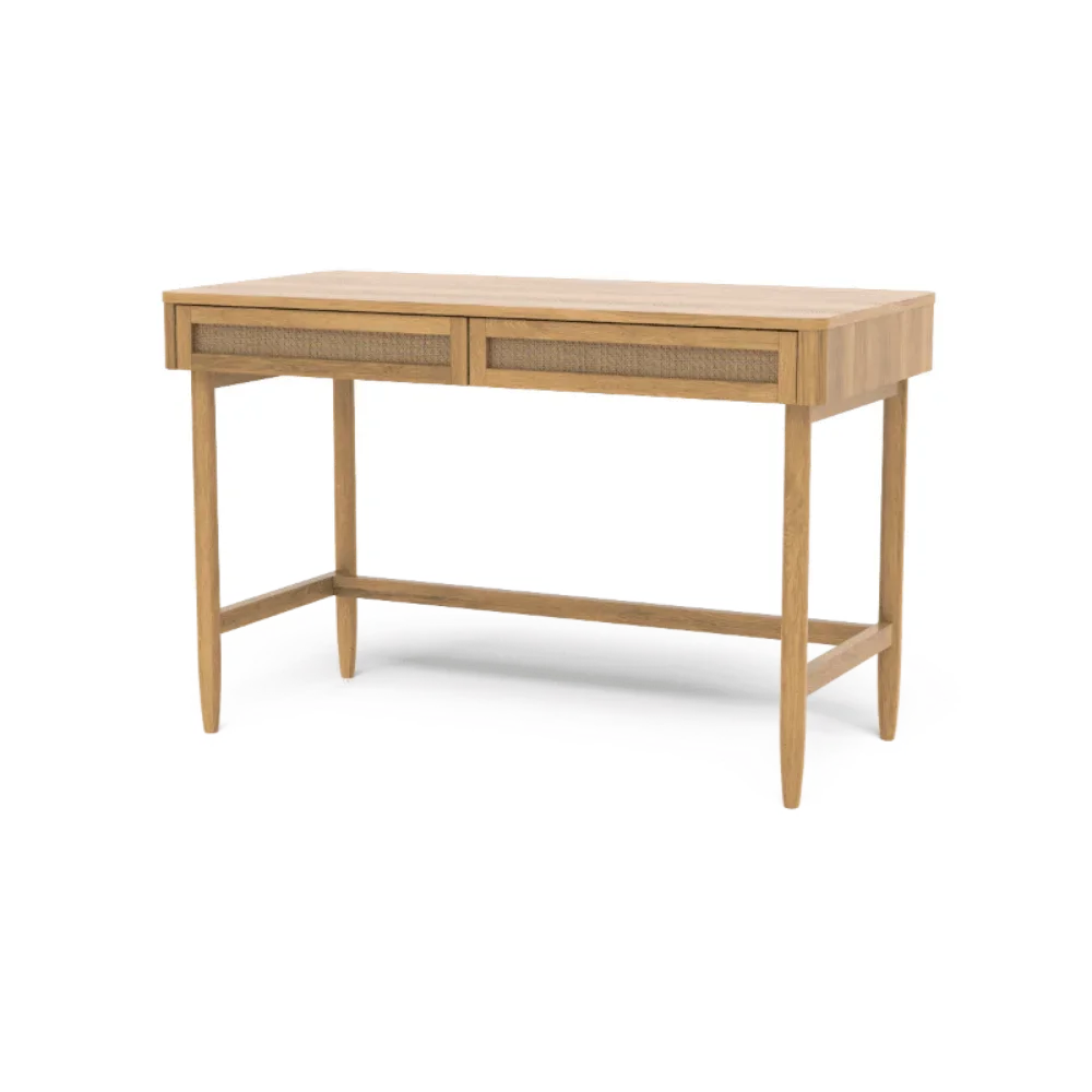 Better Homes & Gardens Caning Desk, Light Honey Finish desk desks laptop standing desk