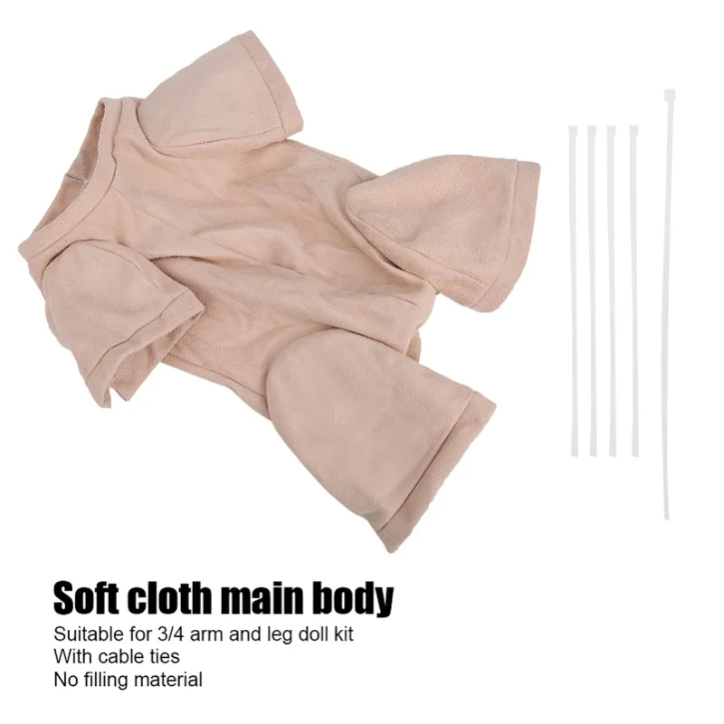 Bolsa de pano para boneca reborn, acessório corporal de tecido para boneca para 3/4 braços e 3/4 pernas 28 polegadas