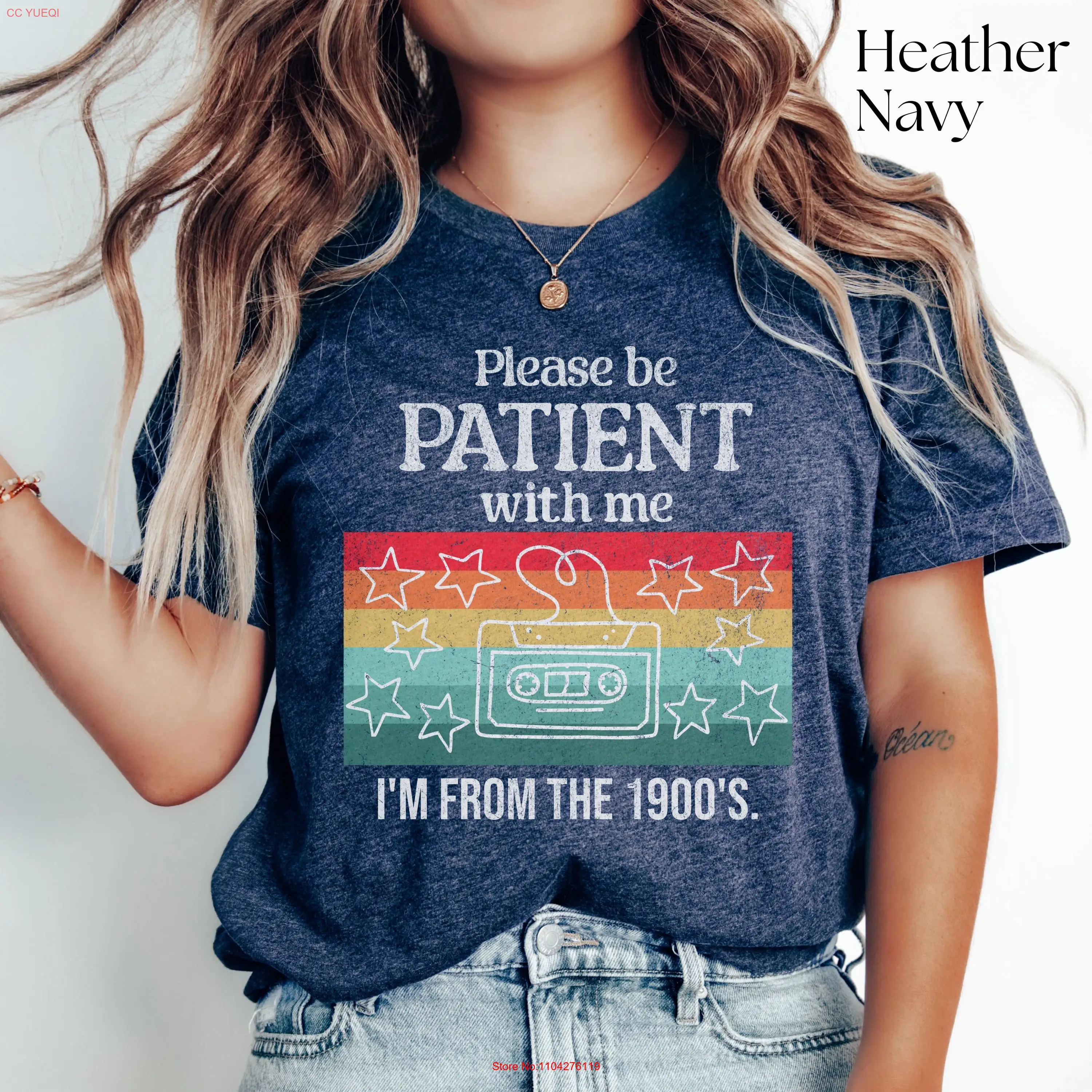 يرجى التحلي بالصبر معي أنا من القرن العشرين تي شيرت مضحك جرافيك ريترو خمر هدية عيد ميلاد 50s 60s 70s 80s 90s أقدم الموقت #1