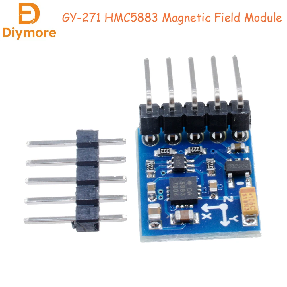 1PC GY-271 HMC5883 HMC5883L Module 3V-5V  Triple Axis Compass Magnetometer Sensor Module Three Axis Magnetic Field Module