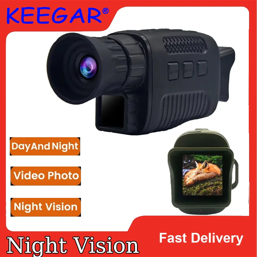 

Portable Night Vision Device Infrared Optical Monocular Device 9 Languages 5X Digital Zoom Photo Video Playback camera Vision