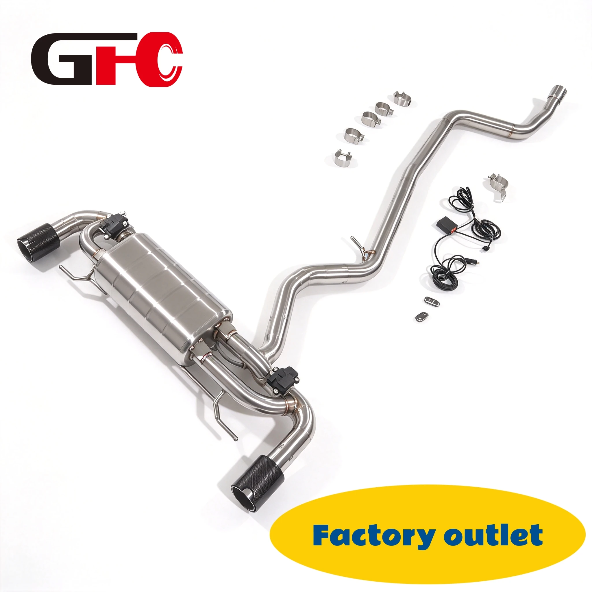Exhaust Pipe for BMW 220I 230i 2.0T 218i 1.5T G42 B48 with 304 SUS Mirror Polished High-Performance with Muffler Exhaust System