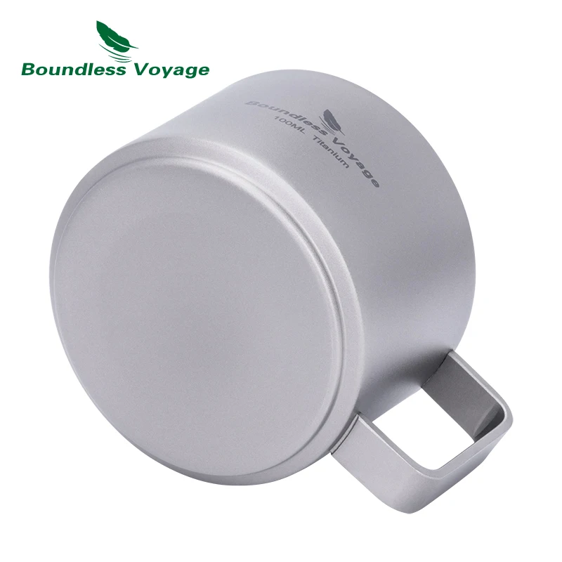 Boundless Voyage Titanium Double Wall Coffee Cup Mini Camping Mug 100m Ti3085D