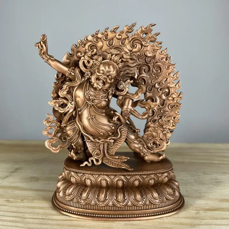 Height 10 cm Red copper King Kong hand Bodhisattva, copper Buddha statue ornament