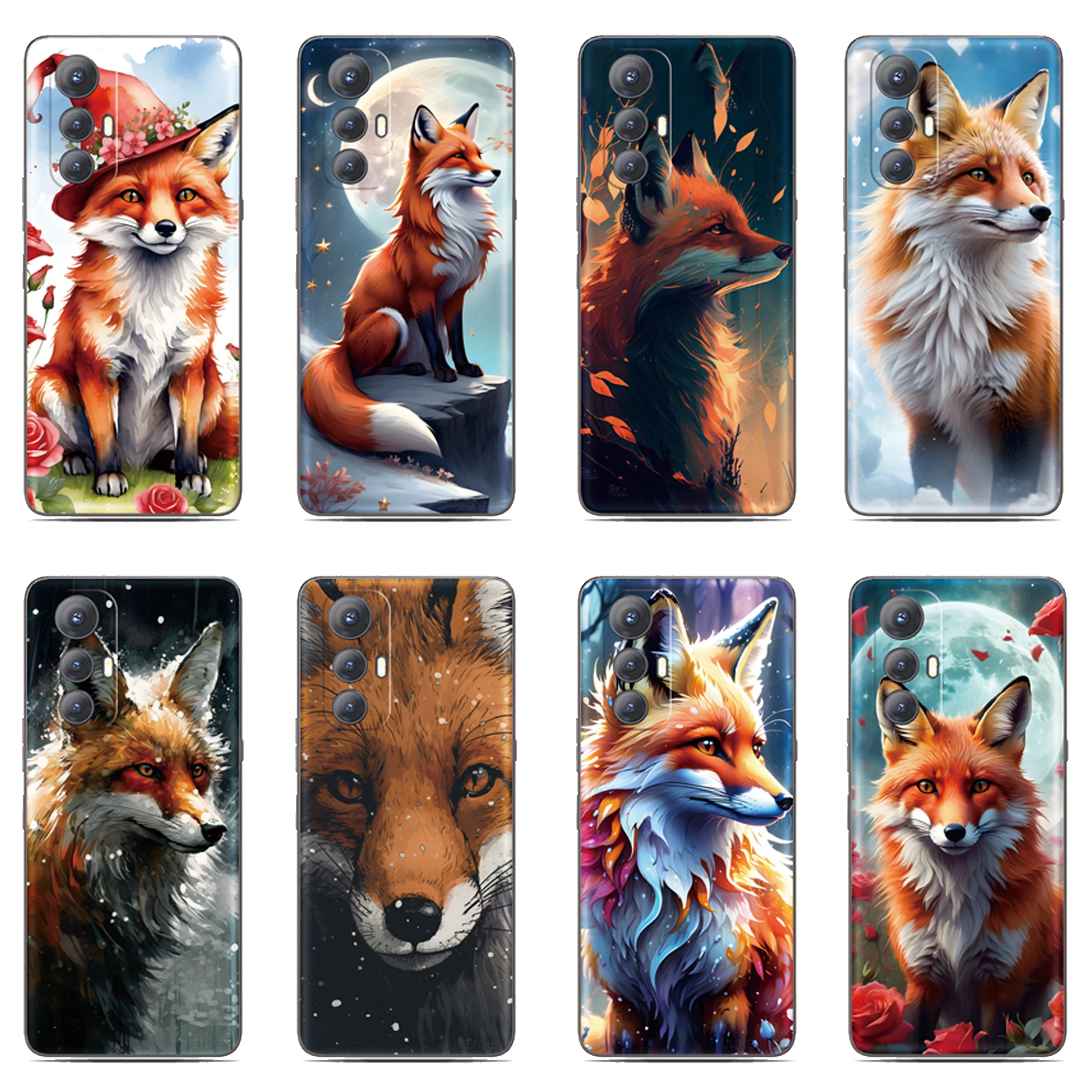 Защитный чехол Fox для Motorola Moto G86 G56 G22 G75 G15 G14 G05 G04 4G G85 5G G84 G54 G53 G24 E14 E15 G35 G34 Чехол на заднюю панель телефона