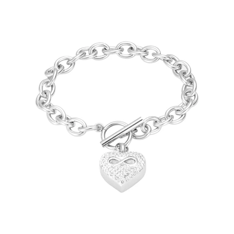 نصب تذكارية للحيوانات الأليفة المجوهرات أساور جرة القلب مقاوم للصدأ مقاوم المقاوم للصدأ أذرع أساور جرة مع لغة يحب #6