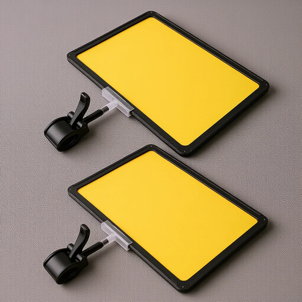 

2pcs A4 Plastic Sign Holders 360 Degree Adjustable For Shelf Label Card Price Tag Display Retail Store Table Use