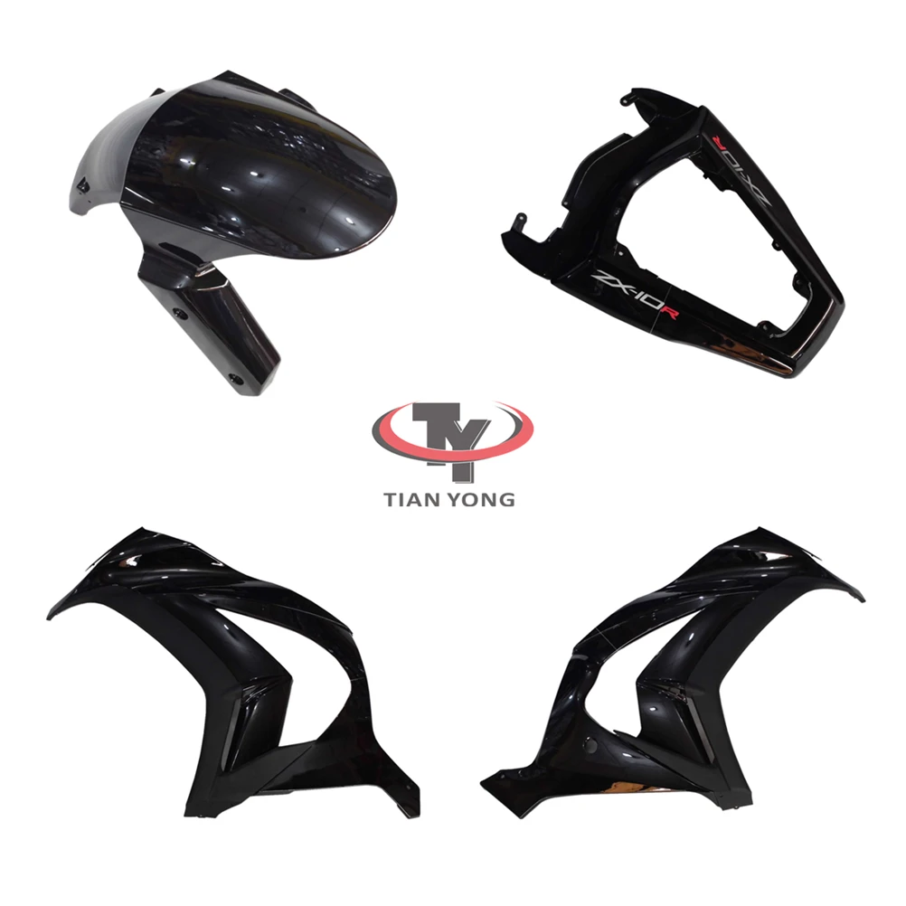 tail behind Side panel Injection Bright black Side panel Motorcycle For ZX10R 2011 2012 ZX 10R Bodywork Fairing Pack left right