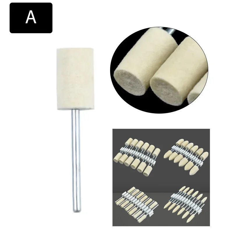 

Polishing 2.35Mm Shank Set Wool Felt Polishing Bobs Mounted Point for Mould Mirror Polishing Dremel Rotary Tool