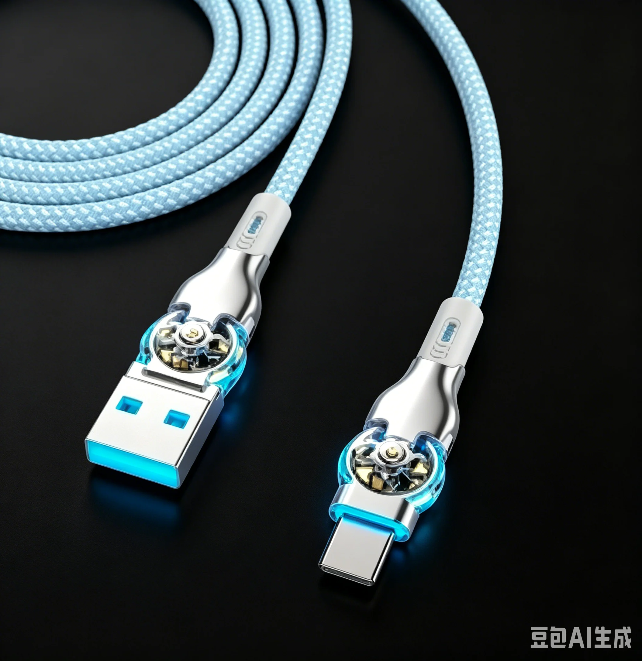 Fast Charging 180 Degree Rotation Cable USB A to L Data Type C Braided Cable for Apple iPhone 14 13 12 11 Huawei Samsung