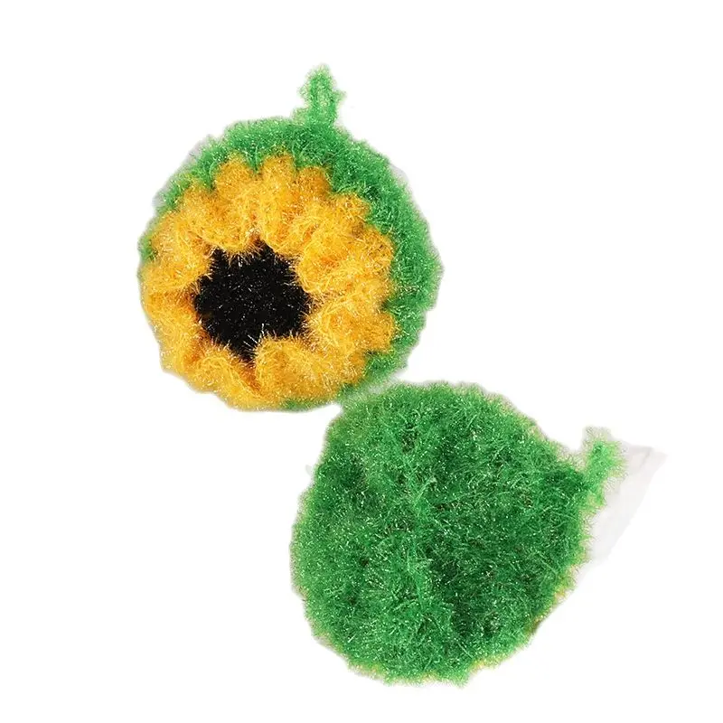 2PCS/LOT korea Sunflower Dish Cloth Acrylic Washing Towel Magic Kitchen Cleaning Wiping Rags