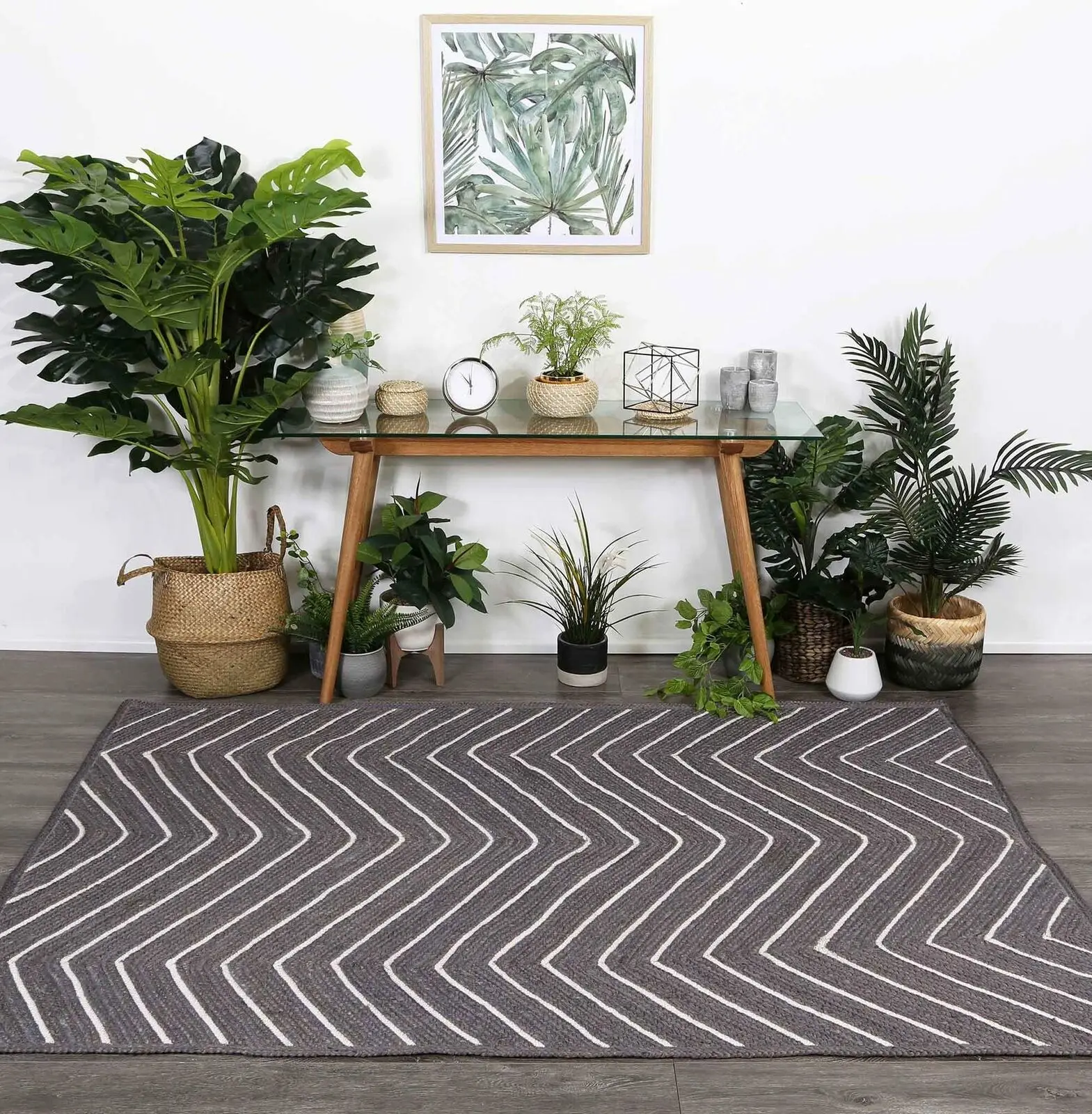 

Braid Woven Jute Area Rug Grey Rectangle Natural Floor Rug - 3 Sizes