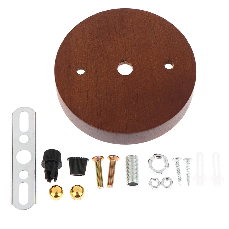 Wood Lamp Base 10/12cm Modern Ceiling Plate Wooden Ceiling Holder Pendant Lamp Fitting Chandelier Base DIY Lighting Accessories image 2