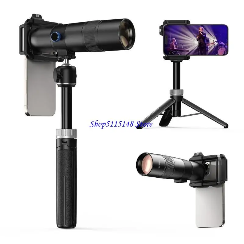 F3MA Photography Lens 36X Telephoto Lens with Tripod for Most Smartphones Picture Video Taking Telephoto Phone Lens