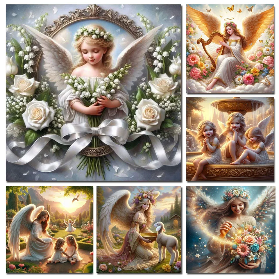 

Новые поступления, алмазная живопись, ангел, девушка, полная дрель, мозаика, цветок, сделай сам, алмазная вышивка, портретный комплект, подарок, украшение дома