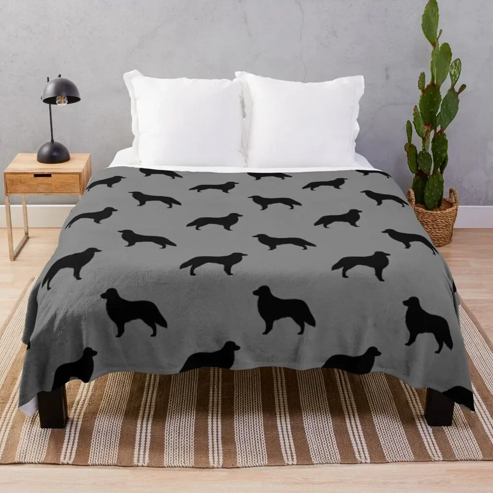 

Flat Coated Retriever Silhouette(s) Throw Blanket Decorative Beds Loose Furrys Blankets