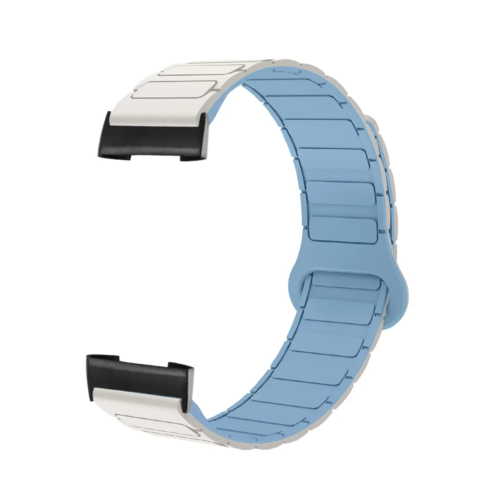 18mm Magnetic Strap For Fitbit Charge 3 4 5 Bracelet Armor Style Lightweight Silicone Quick Release Adjustable Sport Watch Band