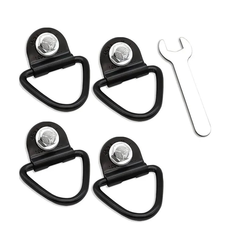 

JHD Easy Installation Tie Down Kit-4 Pack For Ruffland Kennel, Includes 1000Lb Load Capacity D-Rings& Wrench