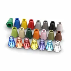 30pcs MOC cone 1x1 top groove brick building block high-tech conversion buckle DIY parts toy compatible with 59900