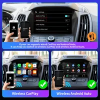 Caraibox 2-In-1 Wireless Carplay Encrypted Wireless Android Smart Conversion Box for Car Radio with Wired Carplay Adapter