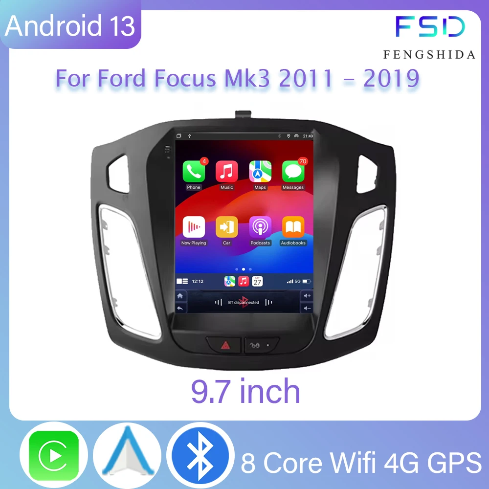 

9.7 inch Car Radio Android Auto Carplay For Ford Focus Mk3 2011 - 2019 Multimedia Player Bluetooth Car Audio Stereo Autoradio 4G