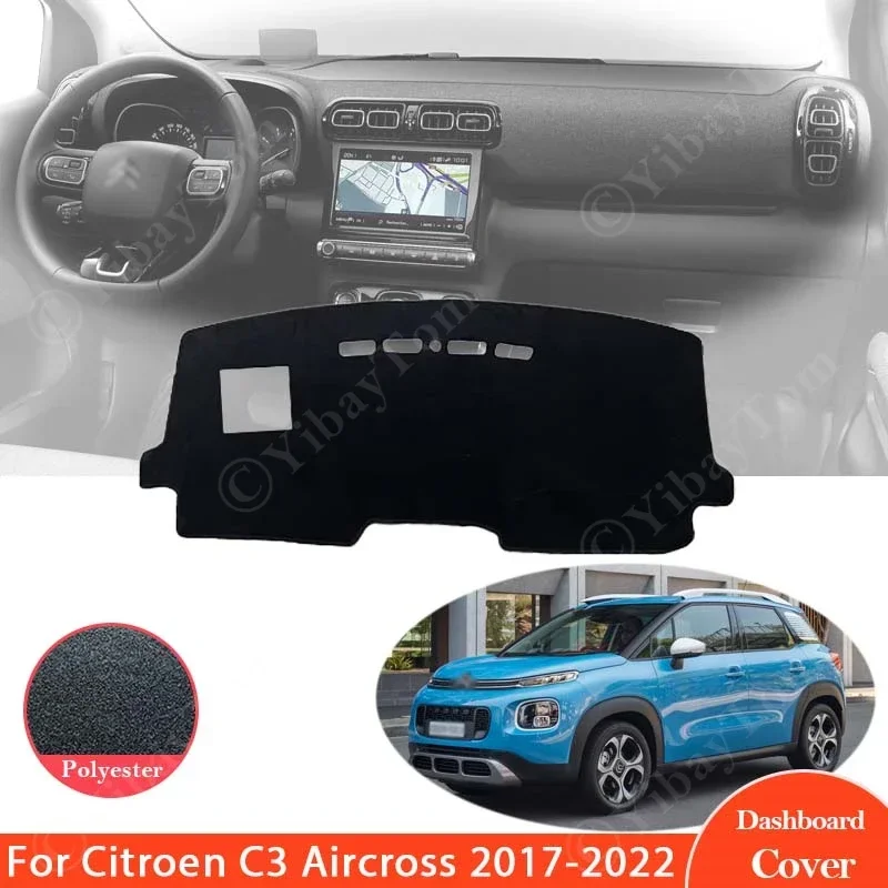 

Dashboard Cover Sunshade Dashmat Protect Carpet Anti-sun Pad Sticker Rug For Citroen C3 Aircross 2017 2018 2019 2020 2021 2022