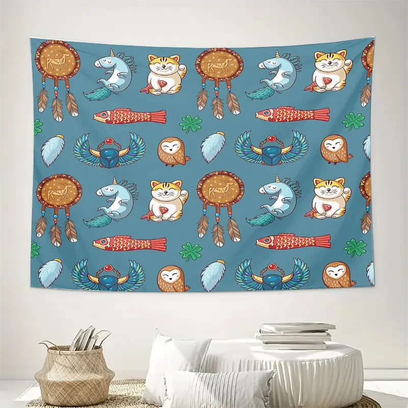 بوهو قماش مزخرف جداري الهبي ماندالا غابة طبيعة شجرة نسيج ديكور الغرفة الجمالية معلقة نسيج غرفة نوم غرفة المعيشة جدار الفن #2