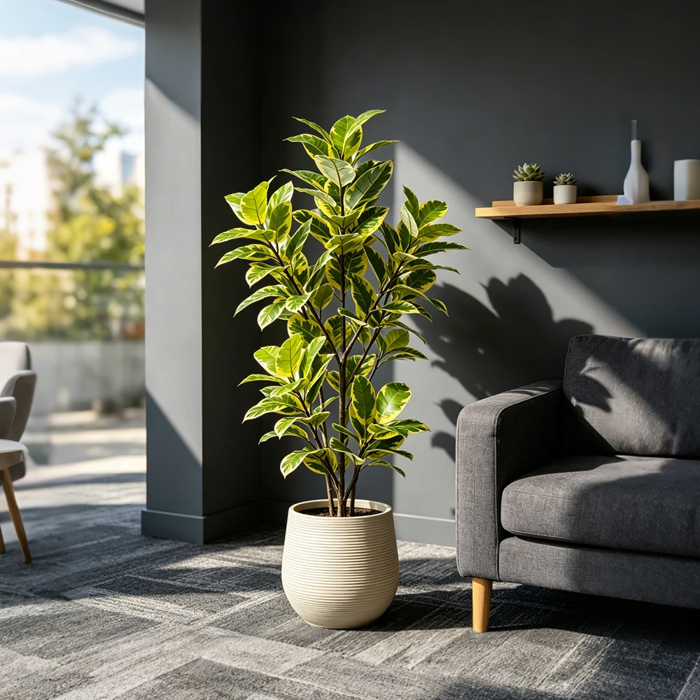 Sztuczna palma gumowa, drzewo – Rubber Plant Ficus recenzja i cena