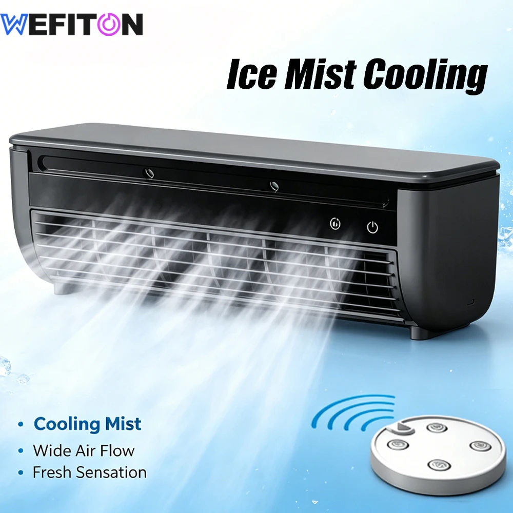 1Set Small Mini Split Air Conditioner,Ductless Wall Mounted No Window AC Remote,3 Speed Portable Cooling System for Kitchen Home
