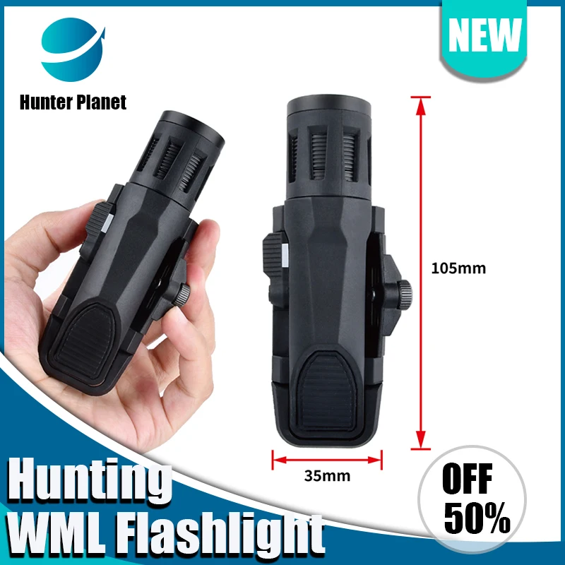 

Tactics WML-G2 WML Hunting Flashlight Nylon Scout light APL Weapon LED Strobe Consant Momentary Lamp Fit 20mm Rail Airsoft