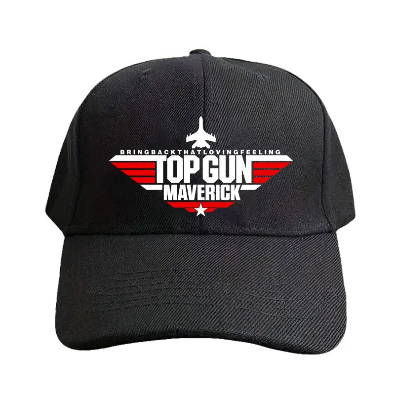 TOP GUN MAVERICK Herren-Baseballkappe im klassischen Vintage-Stil, verstellbare Papa-Mütze mit gebogener Krempe, lässig, für Outdoor-Sportarten
