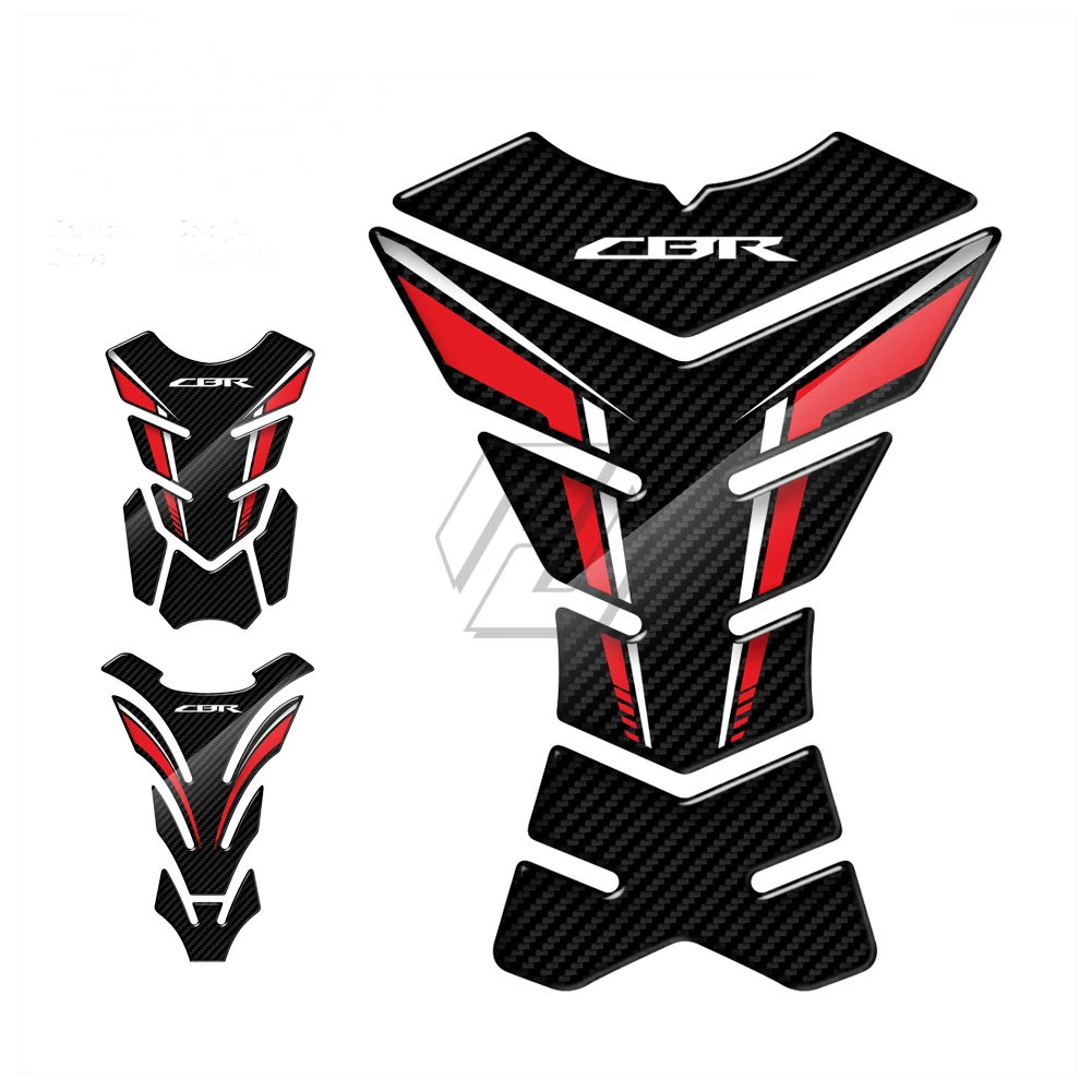 Motocicleta Tanque Pad Protetor Adesivo, Carbono 3D-Look, Honda CBR 250RR 600RR 900RR 1000RR 650F 1100XX Fireblade