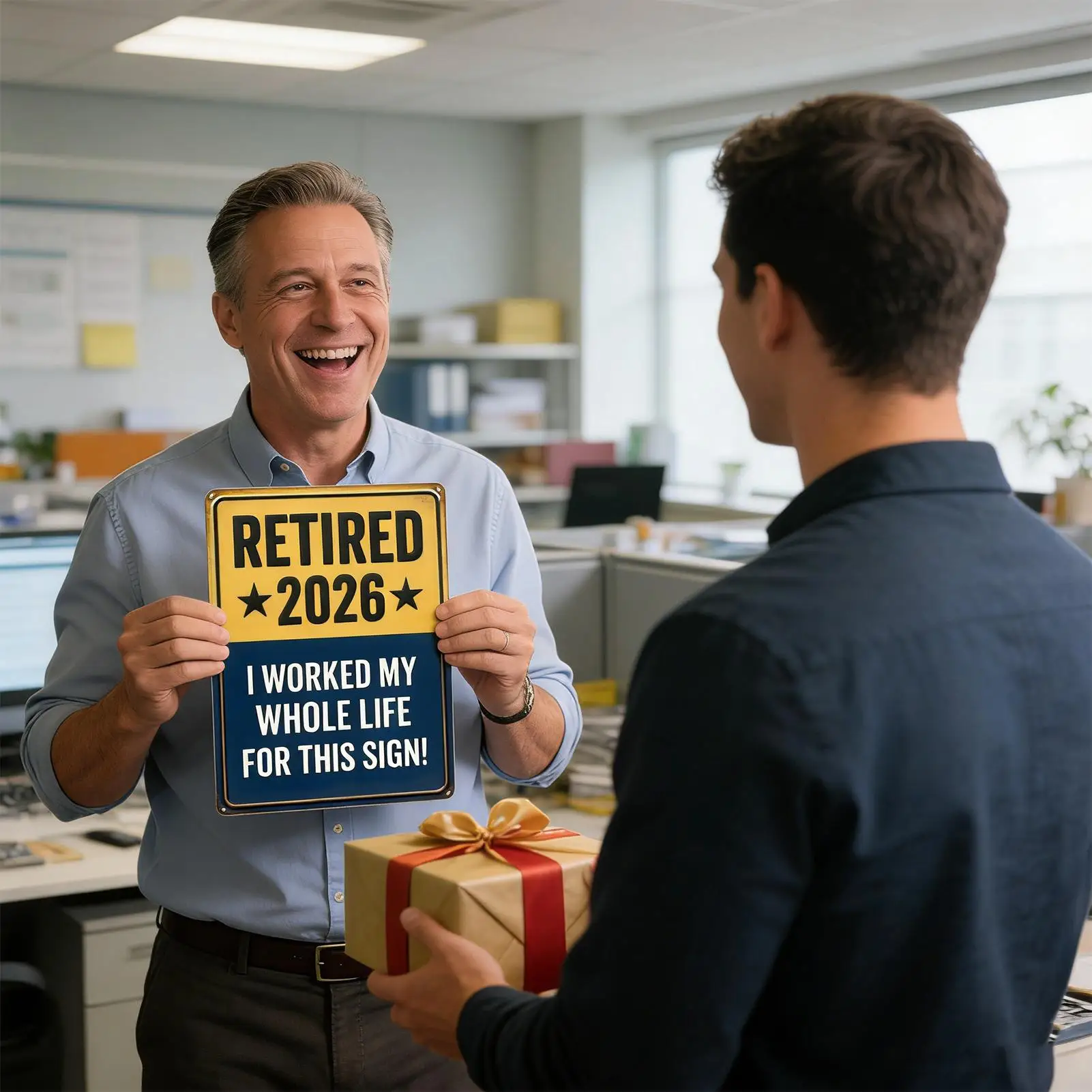 Retired Signs For Men Bright Eye-Catching Long Lasting Photo Prop Retirement Party Decoration For Women Men Home Bedroom Offices