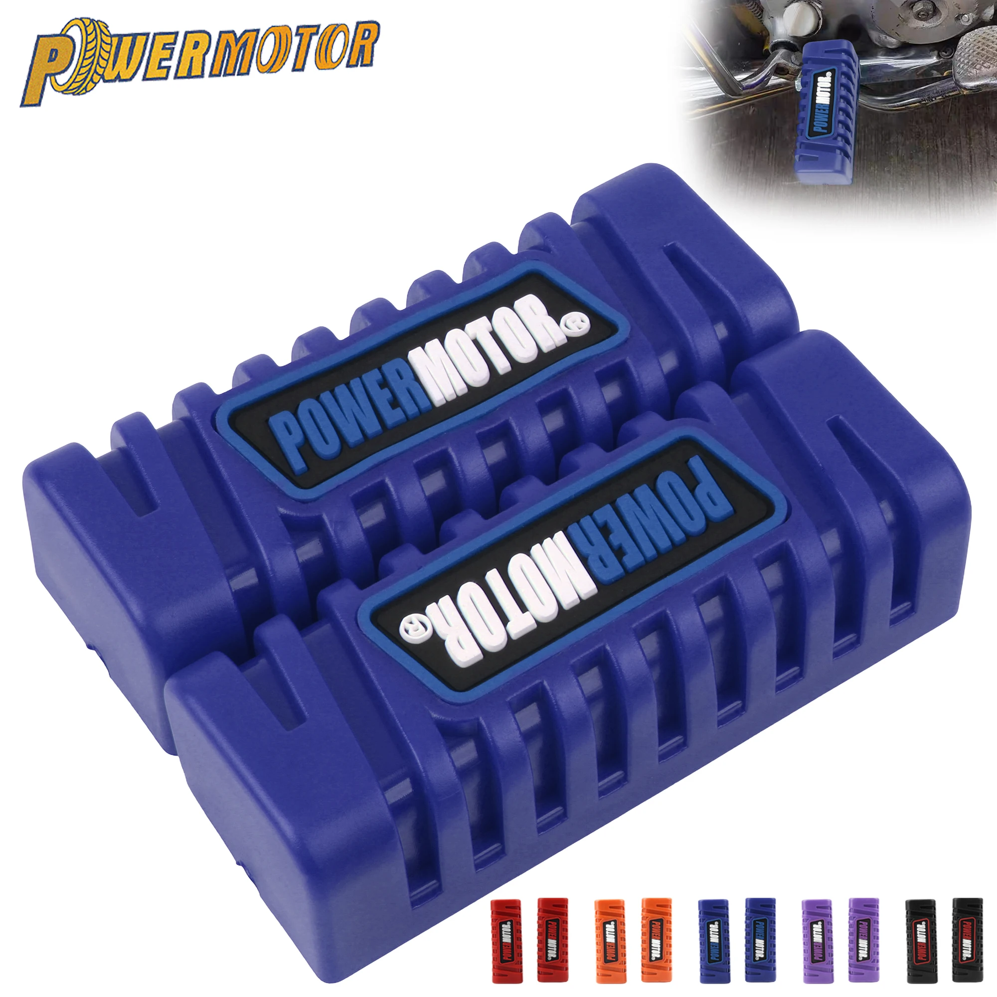 

2pcs Enduro Motorcycle Non-slip Front Foot Pedal Rubber Cover Adjustable Footrest DirtBike Motocross Supermoto Modified Parts