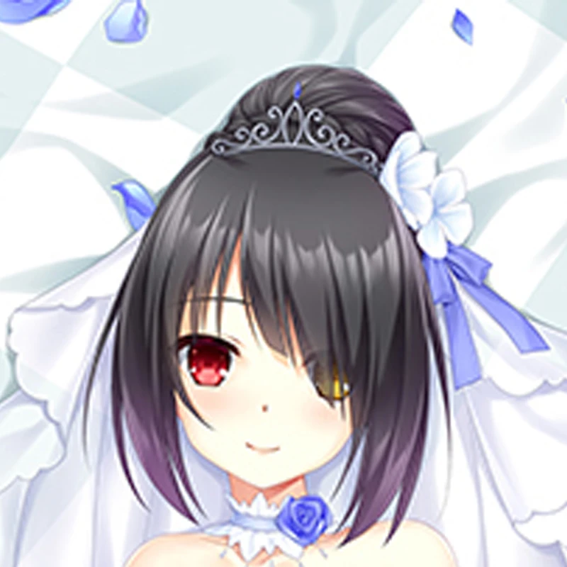 Dakimakura Anime Kurumi Tokisaki Double-sided Print 2WAY Tricot Life-size Body Pillow Cover Pillowcase Custom print