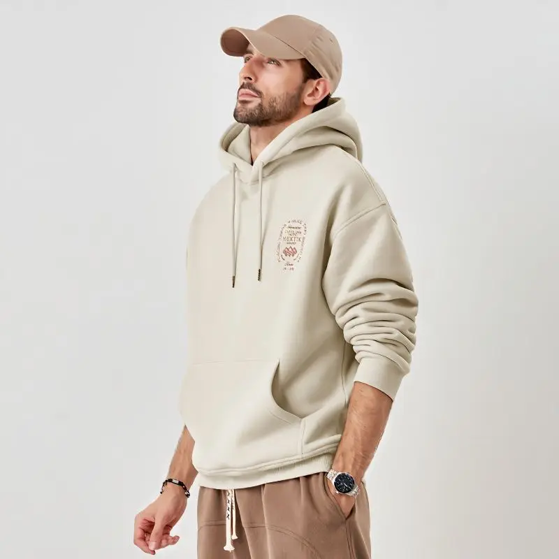 Men's Clothing Hoodies Sweatshirts For Men Loose Hooded Printed Elegant Hot Low Price High Quality Autumn Simple Cheap Offers