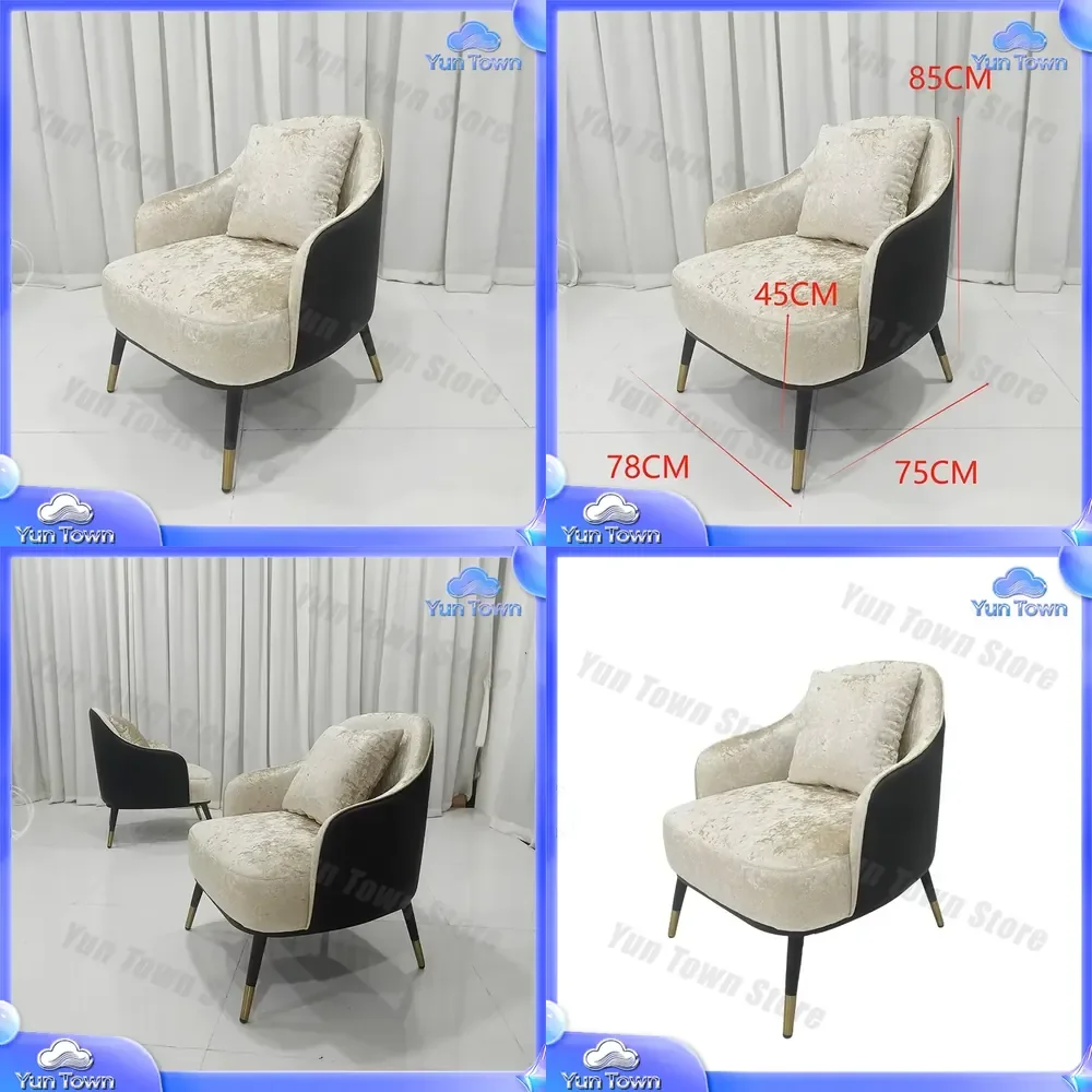 Modern Modular Casual Design Sofa Chair Fabric Upholstered Single Sofa for Living Room Coffee Shop and Hotel Lounge